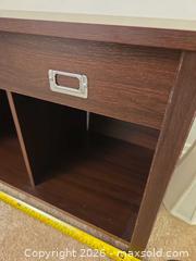 MaxSold Auction: Small wood cubby hole cabinet/tv stand - Los Angeles  (California, USA) SELLER MANAGED Estate Sale Online Auction - Granville Avenue