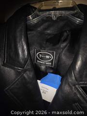 MaxSold Auction: Tannery West Black Genuine Leather Duster/Trench Coat, Size M - Los Angeles  (California, USA) SELLER MANAGED Estate Sale Online Auction - Granville Avenue