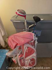 MaxSold Auction: U.S. Kids Golf Junior / Kids Golf Club Set with Pink/White Stand Bag - Los Angeles  (California, USA) SELLER MANAGED Estate Sale Online Auction - Granville Avenue