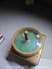 MaxSold Auction: Very Rare Antique Brass and Glass Dice Spinner Shaker with Felt Base atop a wood box - Los Angeles  (California, USA) SELLER MANAGED Estate Sale Online Auction - Granville Avenue