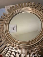 MaxSold Auction: Vintage Sunburst Wall Mirror, Antiqued Gold paint - Los Angeles  (California, USA) SELLER MANAGED Estate Sale Online Auction - Granville Avenue