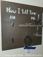 MaxSold Auction: Wine drinkers sign board and glass bottle aerator / Porron  - Los Angeles  (California, USA) SELLER MANAGED Estate Sale Online Auction - Granville Avenue