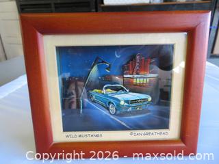 MaxSold Auction: 3D Lite Mustang picture in a frame - San Bruno (California, USA) SELLER MANAGED Downsizing Online Auction - 2nd Avenue