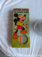 MaxSold Auction: Diner Straw Holder and an unused box of Disney Straws- Lot of 2 - San Bruno (California, USA) SELLER MANAGED Downsizing Online Auction - 2nd Avenue