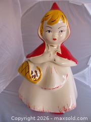 MaxSold Auction: McCoy Little Red Riding Hood Cookie Jar - in very good condition  - San Bruno (California, USA) SELLER MANAGED Downsizing Online Auction - 2nd Avenue