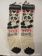 MaxSold Auction: Pair of Vintage Harrods Christmas Stocking - Still have the tags on them - San Bruno (California, USA) SELLER MANAGED Downsizing Online Auction - 2nd Avenue