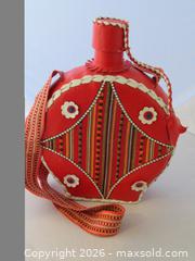 MaxSold Auction: Vintage Leather Wrapped Wine Bottle Decanter EMPTY - San Bruno (California, USA) SELLER MANAGED Downsizing Online Auction - 2nd Avenue