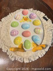 MaxSold Auction: Ceramic Decorative Centerpiece, Multicolor Pastel Easter Motif - Ottawa (Ontario, Canada) SELLER MANAGED Moving Online Auction -  Demeter Street