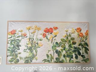 MaxSold Auction: Large Landscape Floral Canvas Print with Wood Frame - Ottawa (Ontario, Canada) SELLER MANAGED Moving Online Auction -  Demeter Street