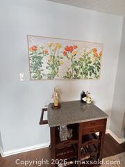 MaxSold Auction: Large Landscape Floral Canvas Print with Wood Frame - Ottawa (Ontario, Canada) SELLER MANAGED Moving Online Auction -  Demeter Street