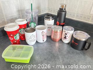 MaxSold Auction: Lot of 12 Mixed Tumblers, Travel Mugs, Bottles & Trays - Ottawa (Ontario, Canada) SELLER MANAGED Moving Online Auction -  Demeter Street
