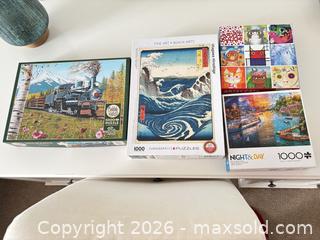 MaxSold Auction: Lot of 4 x  1000-Piece Jigsaw Puzzles - Ottawa (Ontario, Canada) SELLER MANAGED Moving Online Auction -  Demeter Street