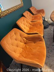MaxSold Auction: Set of 2 Mid-Century Modern Burnt Orange Dining Chairs - Ottawa (Ontario, Canada) SELLER MANAGED Moving Online Auction -  Demeter Street