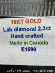 MaxSold Auction: 10K Gold, Lab Diamonds (2.3ct). Handcrafted in Canada. - Toronto (Ontario, Canada) PARTNER MANAGED Downsizing Online Auction - Yonge Street