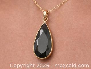 MaxSold Auction: 10K Yellow Gold Pendant (1.05g), Black Diamond (4.45ct). Handcrafted in Canada. - Toronto (Ontario, Canada) PARTNER MANAGED Downsizing Online Auction - Yonge Street