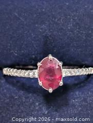 MaxSold Auction: Silver(2.13g)Ruby&CZ Ring,size 8  - Toronto (Ontario, Canada) PARTNER MANAGED Downsizing Online Auction - Yonge Street