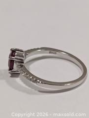 MaxSold Auction: Silver(2.13g)Ruby&CZ Ring,size 8  - Toronto (Ontario, Canada) PARTNER MANAGED Downsizing Online Auction - Yonge Street