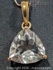 MaxSold Auction: Silver(2.25g)Green Amethyst Pendant  - Toronto (Ontario, Canada) PARTNER MANAGED Downsizing Online Auction - Yonge Street