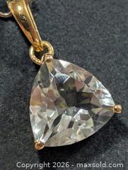 MaxSold Auction: Silver(2.25g)Green Amethyst Pendant  - Toronto (Ontario, Canada) PARTNER MANAGED Downsizing Online Auction - Yonge Street