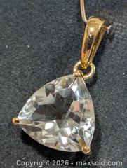 MaxSold Auction: Silver(2.25g)Green Amethyst Pendant  - Toronto (Ontario, Canada) PARTNER MANAGED Downsizing Online Auction - Yonge Street