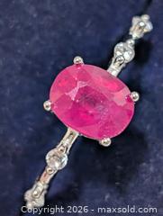 MaxSold Auction: Silver(2.26g)Ruby&CZ Ring,size 8  - Toronto (Ontario, Canada) PARTNER MANAGED Downsizing Online Auction - Yonge Street