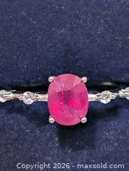 MaxSold Auction: Silver(2.26g)Ruby&CZ Ring,size 8  - Toronto (Ontario, Canada) PARTNER MANAGED Downsizing Online Auction - Yonge Street