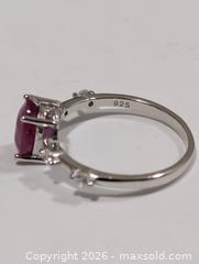 MaxSold Auction: Silver(2.26g)Ruby&CZ Ring,size 8  - Toronto (Ontario, Canada) PARTNER MANAGED Downsizing Online Auction - Yonge Street