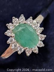 MaxSold Auction: Silver(2.29g) Emerald &CZ Ring - Toronto (Ontario, Canada) PARTNER MANAGED Downsizing Online Auction - Yonge Street