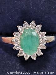 MaxSold Auction: Silver(2.29g) Emerald &CZ Ring - Toronto (Ontario, Canada) PARTNER MANAGED Downsizing Online Auction - Yonge Street