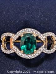 MaxSold Auction: Silver(3.50g)Chrome Diopside&CZ Ring - Toronto (Ontario, Canada) PARTNER MANAGED Downsizing Online Auction - Yonge Street