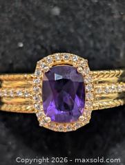 MaxSold Auction: Silver(4.19g) Amethyst&CZ Ring,size 9.5 - Toronto (Ontario, Canada) PARTNER MANAGED Downsizing Online Auction - Yonge Street