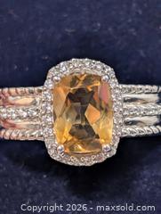 MaxSold Auction: Silver(4.24g)Citrine&CZ Ring,size 8.5 - Toronto (Ontario, Canada) PARTNER MANAGED Downsizing Online Auction - Yonge Street