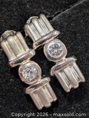 MaxSold Auction: Silver(4.92g)CZ Earring  - Toronto (Ontario, Canada) PARTNER MANAGED Downsizing Online Auction - Yonge Street