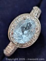 MaxSold Auction: Silver(4g) Blue Topaz & CZ Ring,size 6 - Toronto (Ontario, Canada) PARTNER MANAGED Downsizing Online Auction - Yonge Street