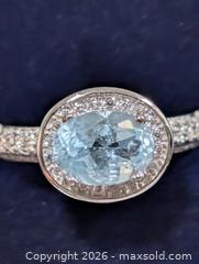 MaxSold Auction: Silver(4g) Blue Topaz & CZ Ring,size 6 - Toronto (Ontario, Canada) PARTNER MANAGED Downsizing Online Auction - Yonge Street
