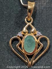 MaxSold Auction: Silver Emerald Pendant  - Toronto (Ontario, Canada) PARTNER MANAGED Downsizing Online Auction - Yonge Street