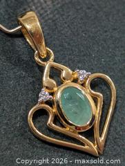 MaxSold Auction: Silver Emerald Pendant  - Toronto (Ontario, Canada) PARTNER MANAGED Downsizing Online Auction - Yonge Street