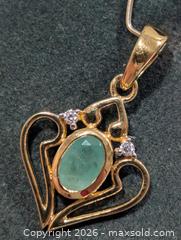 MaxSold Auction: Silver Emerald Pendant  - Toronto (Ontario, Canada) PARTNER MANAGED Downsizing Online Auction - Yonge Street
