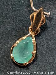 MaxSold Auction: Silver Emerald Pendant  - Toronto (Ontario, Canada) PARTNER MANAGED Downsizing Online Auction - Yonge Street