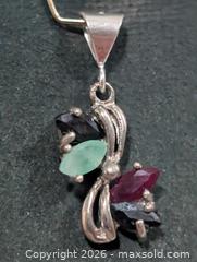 MaxSold Auction: Silver Emerald, Sapphire,Ruby Pendant  - Toronto (Ontario, Canada) PARTNER MANAGED Downsizing Online Auction - Yonge Street