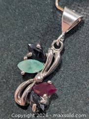 MaxSold Auction: Silver Emerald, Sapphire,Ruby Pendant  - Toronto (Ontario, Canada) PARTNER MANAGED Downsizing Online Auction - Yonge Street