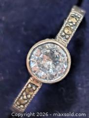 MaxSold Auction: Silver Marcasite&CZ Ring,size 8  - Toronto (Ontario, Canada) PARTNER MANAGED Downsizing Online Auction - Yonge Street