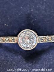 MaxSold Auction: Silver Marcasite&CZ Ring,size 8  - Toronto (Ontario, Canada) PARTNER MANAGED Downsizing Online Auction - Yonge Street