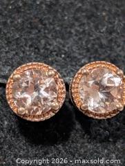 MaxSold Auction: Silver Morganite Earring  - Toronto (Ontario, Canada) PARTNER MANAGED Downsizing Online Auction - Yonge Street