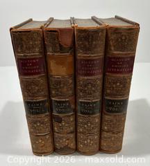 MaxSold Auction: 1873-1874 History Of English Literature by H.A. Taine in 4vols Leather Bound Books - Burlington (Ontario, Canada) SELLER MANAGED Estate Sale Online Auction - Fairview Street (STORAGE)