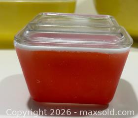 MaxSold Auction: Collection of Vintage Pyrex Mixing Bowls and Refrigerator Dishes(8pcs)  - Burlington (Ontario, Canada) SELLER MANAGED Estate Sale Online Auction - Fairview Street (STORAGE)