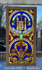 MaxSold Auction: Gorgeous Antique Framed Leaded Stain Glass Panel - Burlington (Ontario, Canada) SELLER MANAGED Estate Sale Online Auction - Fairview Street (STORAGE)
