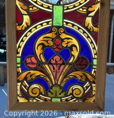 MaxSold Auction: Gorgeous Antique Framed Leaded Stain Glass Panel - Burlington (Ontario, Canada) SELLER MANAGED Estate Sale Online Auction - Fairview Street (STORAGE)