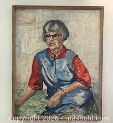 MaxSold Auction: John Blanchard (1904- 93) Framed Oil on Board Portrait Painting  - Burlington (Ontario, Canada) SELLER MANAGED Estate Sale Online Auction - Fairview Street (STORAGE)