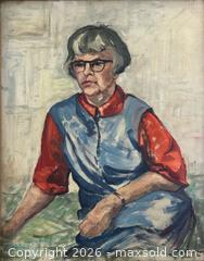 MaxSold Auction: John Blanchard (1904- 93) Framed Oil on Board Portrait Painting  - Burlington (Ontario, Canada) SELLER MANAGED Estate Sale Online Auction - Fairview Street (STORAGE)